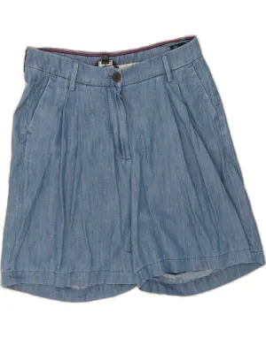 TOMMY HILFIGER Womens Pegged Casual Shorts US 4 Small W28 Blue Cotton Recycled Elastic Trim Nylon Material