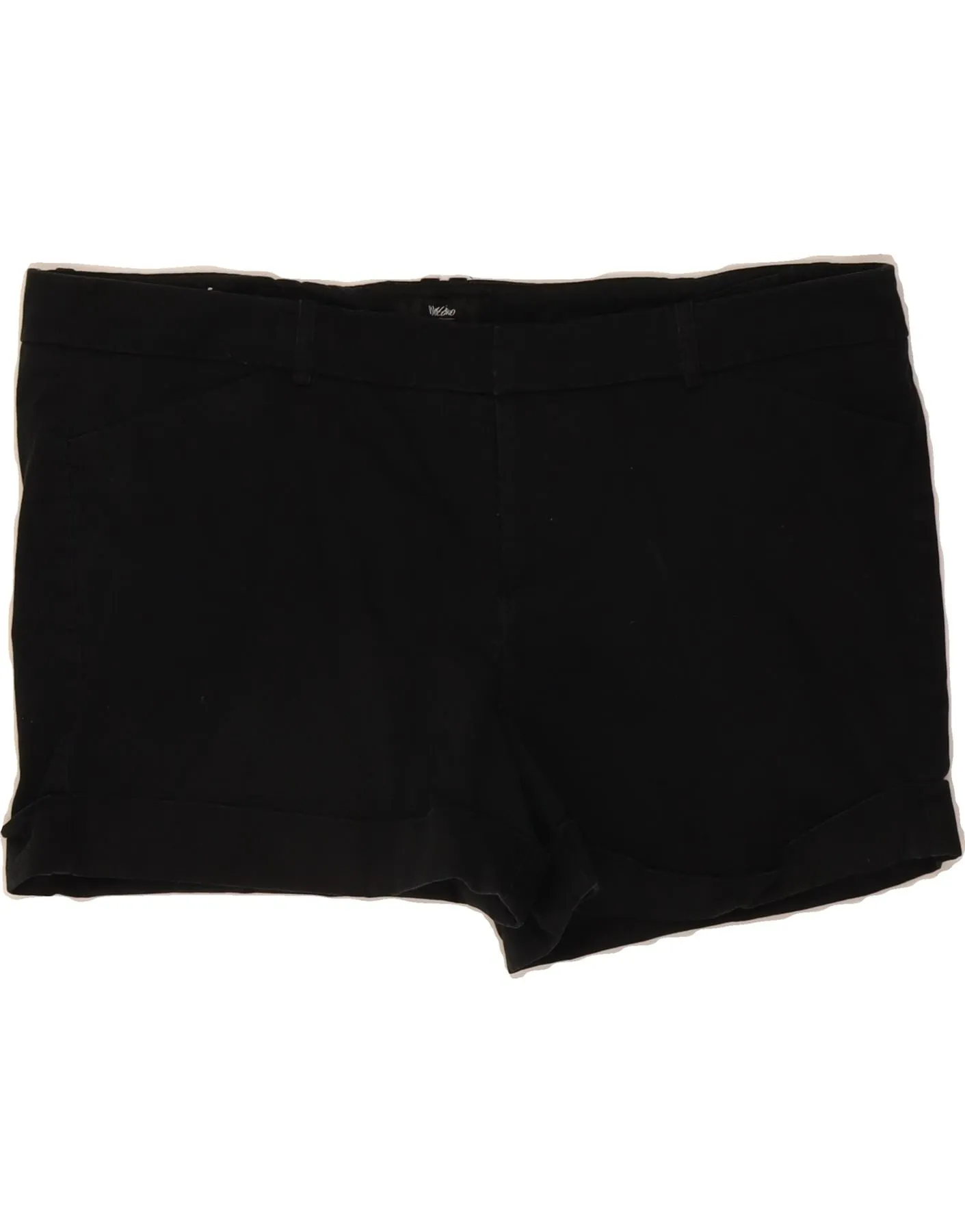 MOSSIMO Womens Hot Pants US 18 2XL W40 Black Cotton denim material Easy Fit Wear