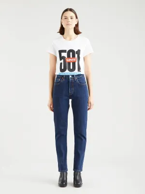 Belt Loop Reinforcement Levi's Pantalone da donna in jeans 501 Original Cropped 36200-0179 blu scuro