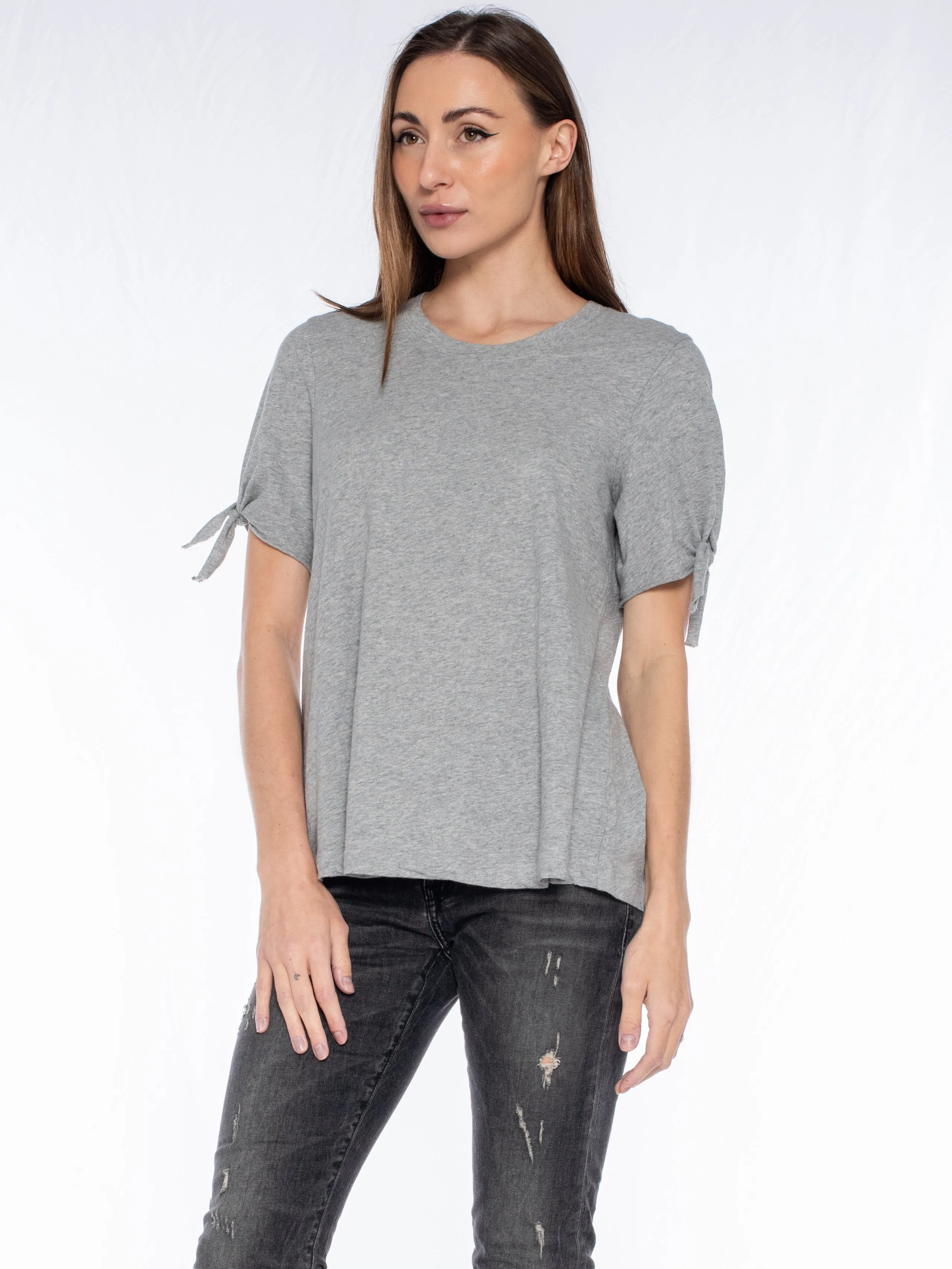 Effortless Vibe Garment Dyed Crew Trapeze Tie Sleeves