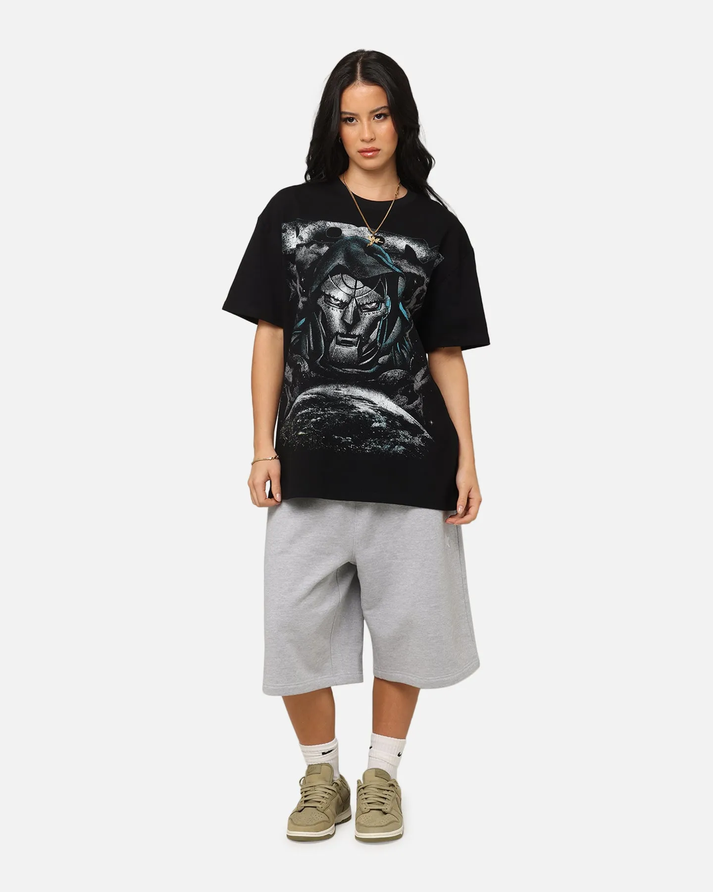 Goat Crew Marvel Doctor Doom No Rivals Heavy T-Shirt Black cycling outfit Chilly Day Wear