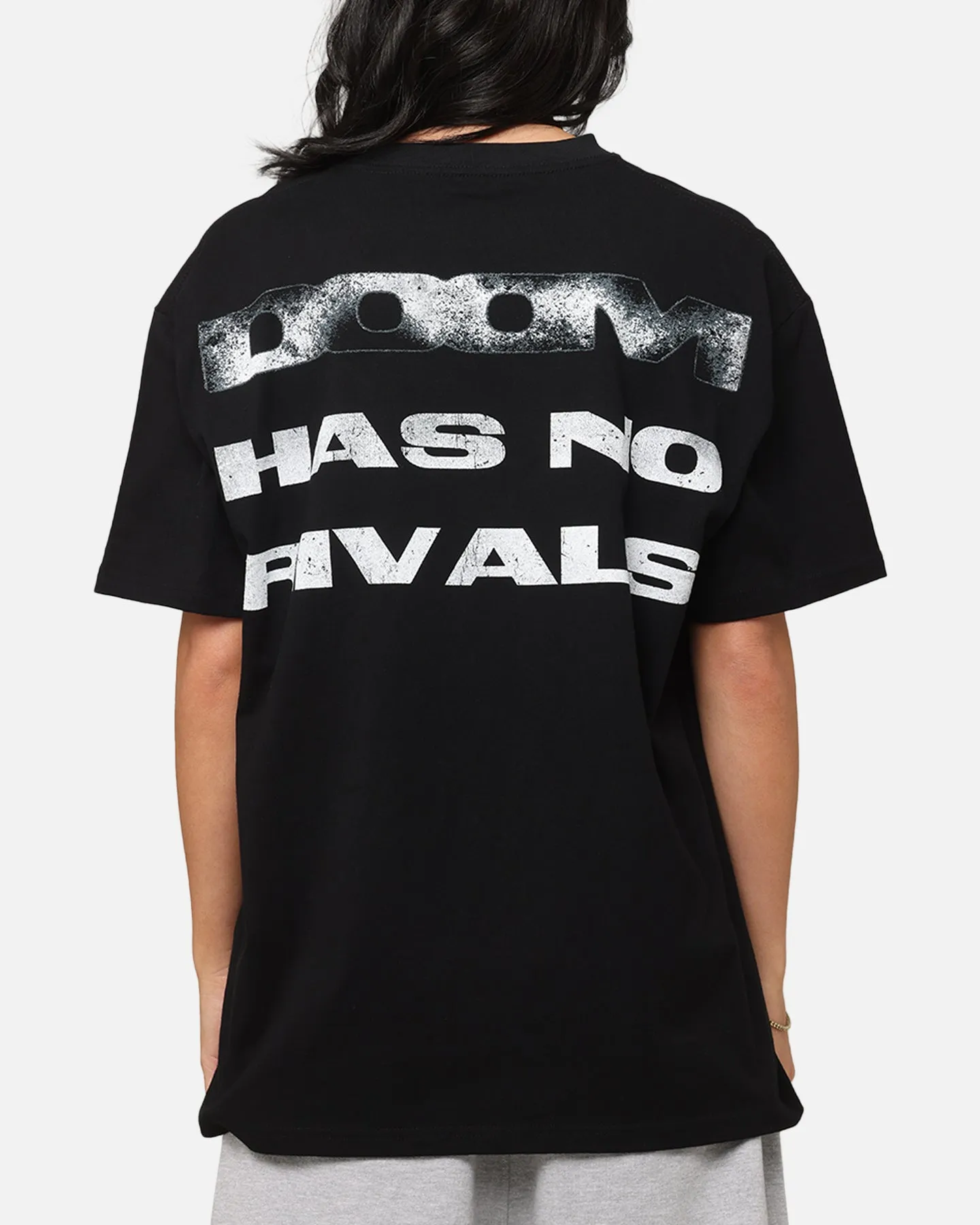 Goat Crew Marvel Doctor Doom No Rivals Heavy T-Shirt Black Micro Perforated Fabric