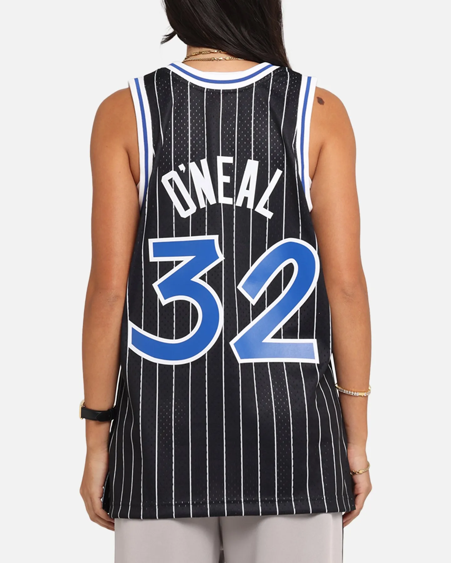 high - efficiency pre war preparation Mitchell & Ness Orlando Magic Shaquille O'Neal '94-'95 #32 Alternate Swingman Jersey Black/White
