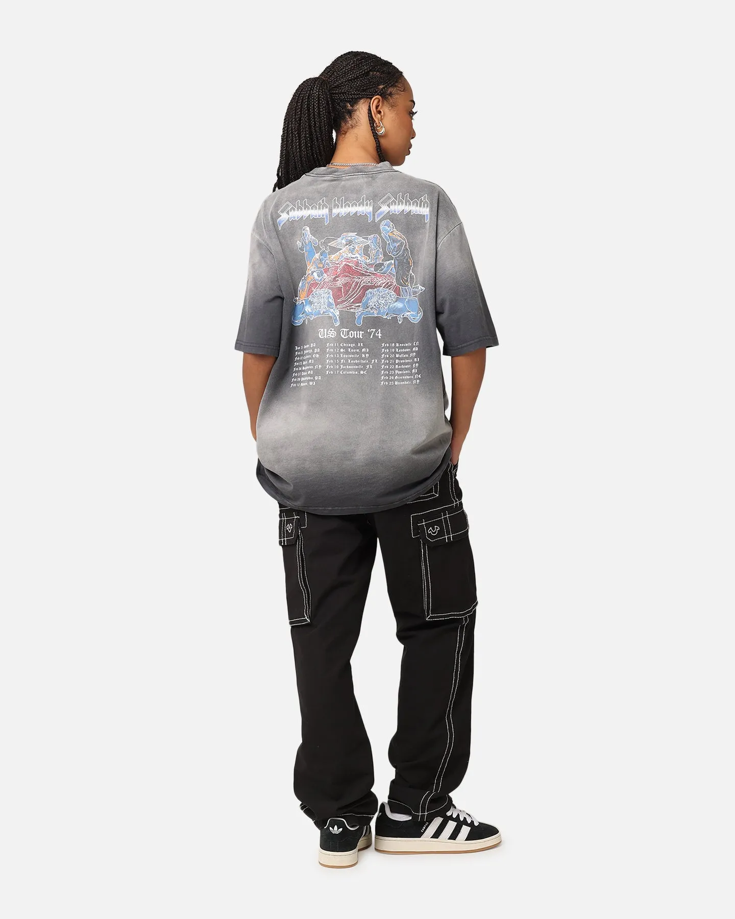 Black Sabbath Tour '74 Sunfade T-Shirt Black Wash Modern innovation