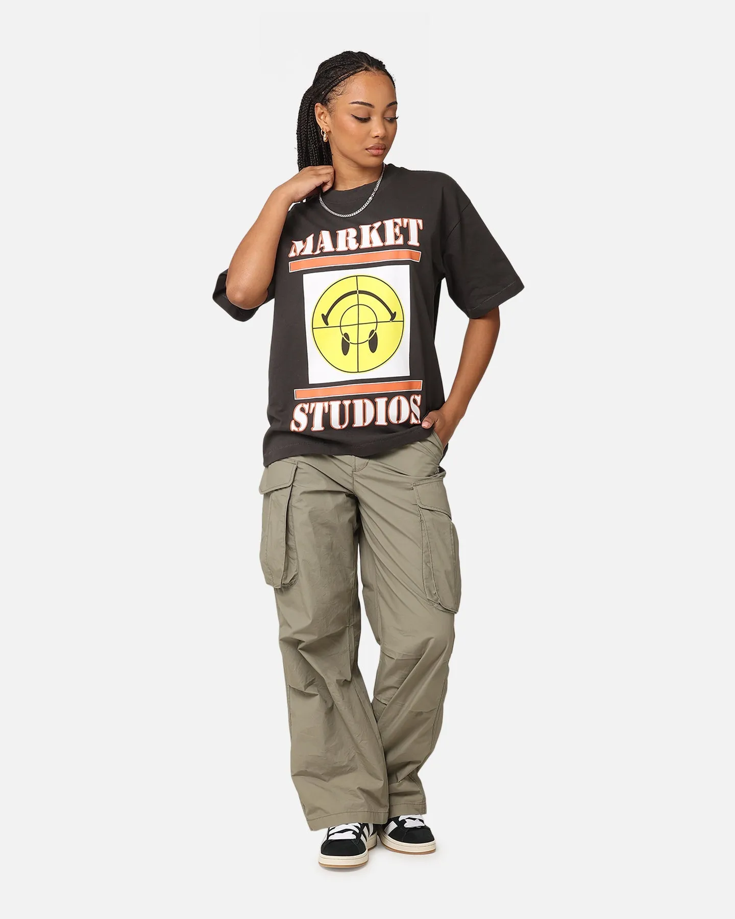 Heat Transfer Printing Market X Smiley Focus T-Shirt Washed Black