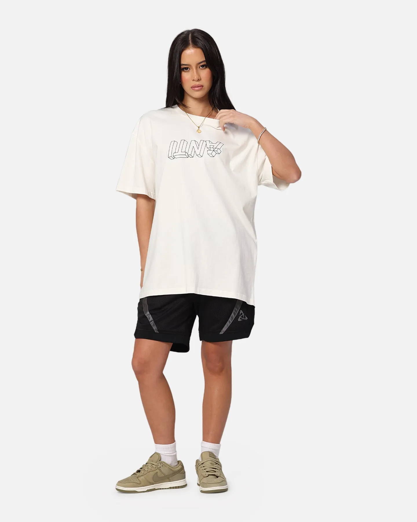The Anti Order Dimension Boxy T-Shirt Off White Gym workout Sporty and Cool