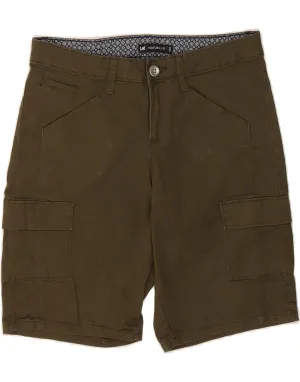 LEE Womens Natural Fit Cargo Shorts US 4 Small W32 Green Cotton Contoured Cuff Design All Season