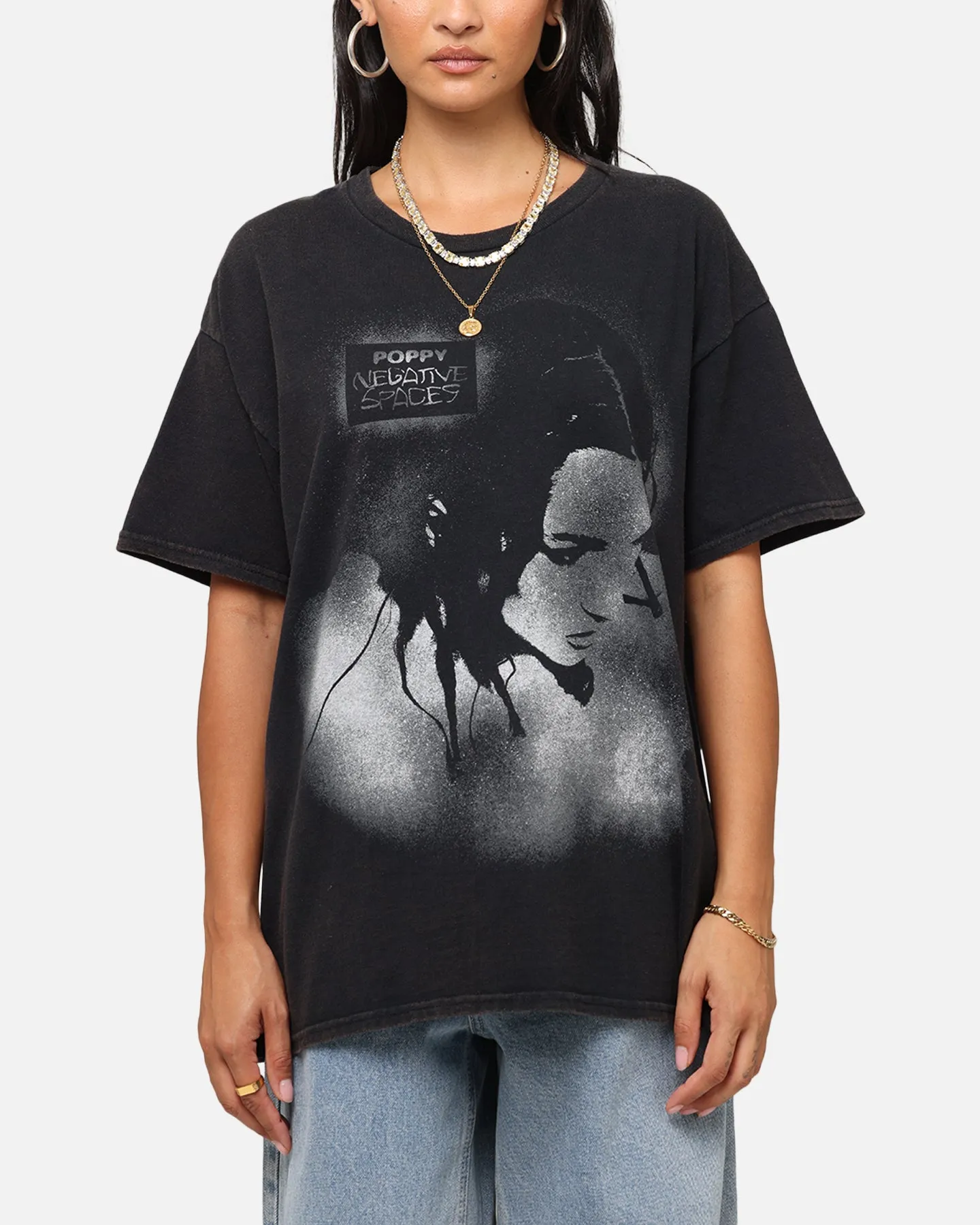 Office Wear Poppy Poppy T-Shirt Black Vintage
