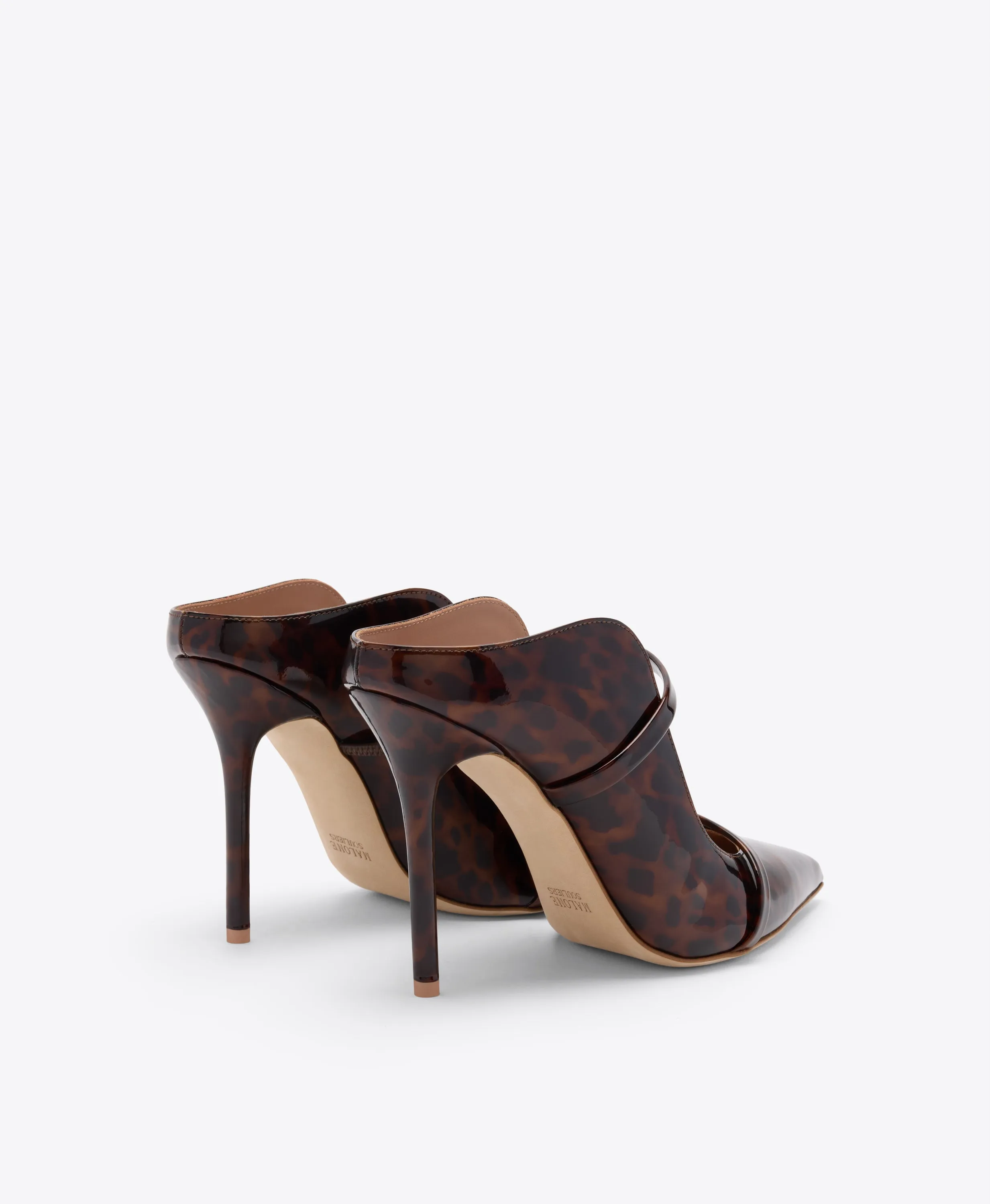 Work Ready City Chic Maureen 100 Leopard Patent Heeled Mules