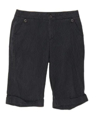 DOCKERS Womens Bermuda Shorts US 14 XL W32  Navy Blue Pinstripe Cotton Quick Dry Fabric Jogging Ready