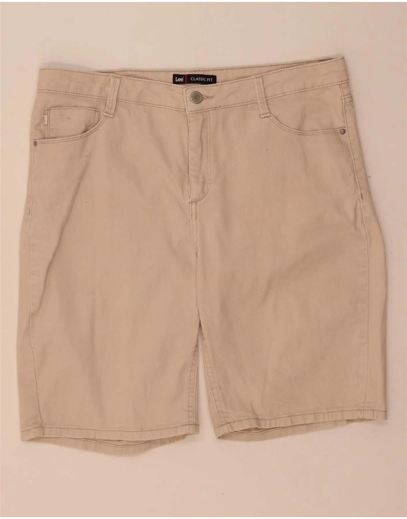 Handmade Collectible Item LEE Womens Classic Fit Casual Shorts W32 Large Beige