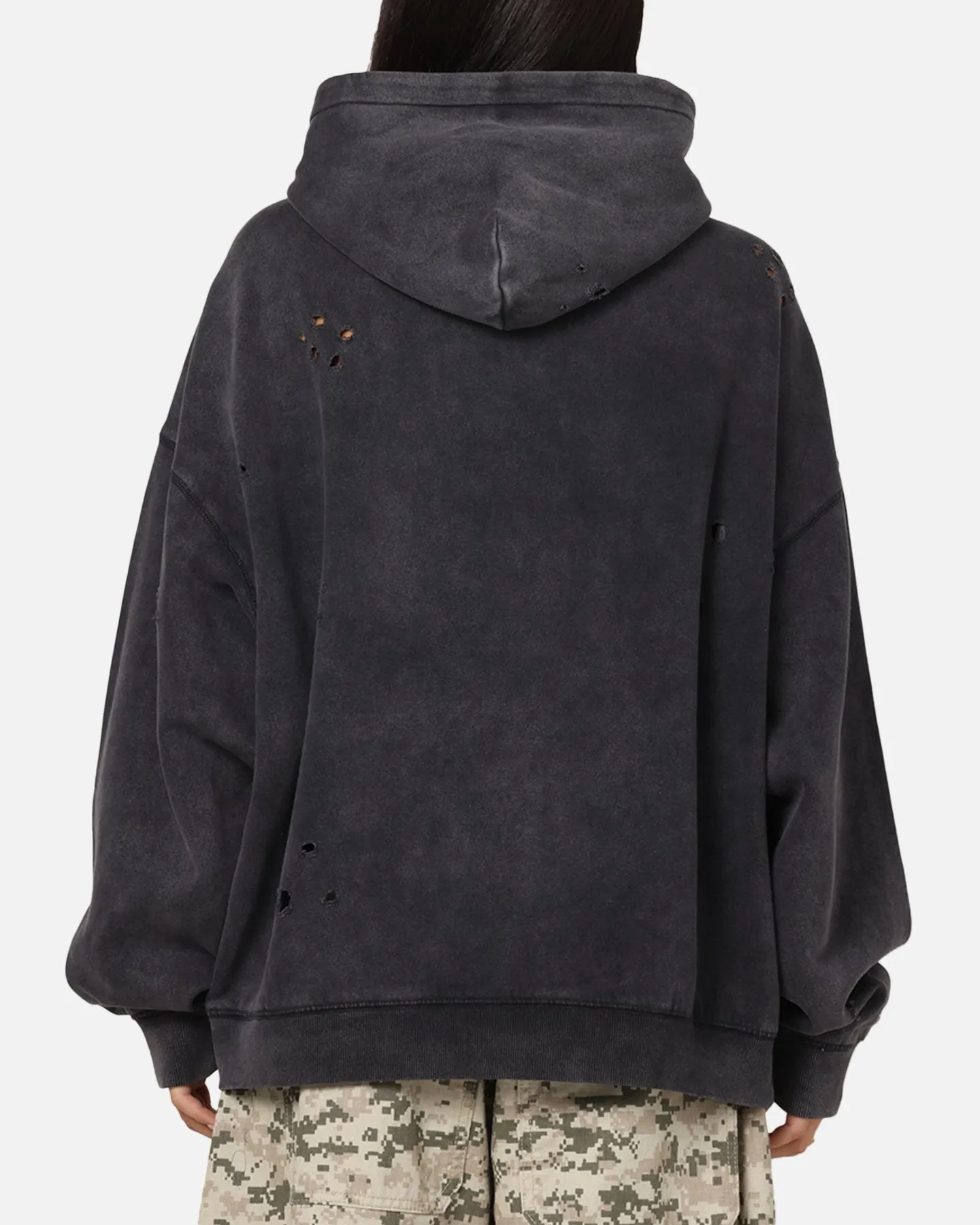 Mitchell & Ness Los Angeles Lakers Distressed Rhinestone Logo Hoodie Faded Black countryside drive