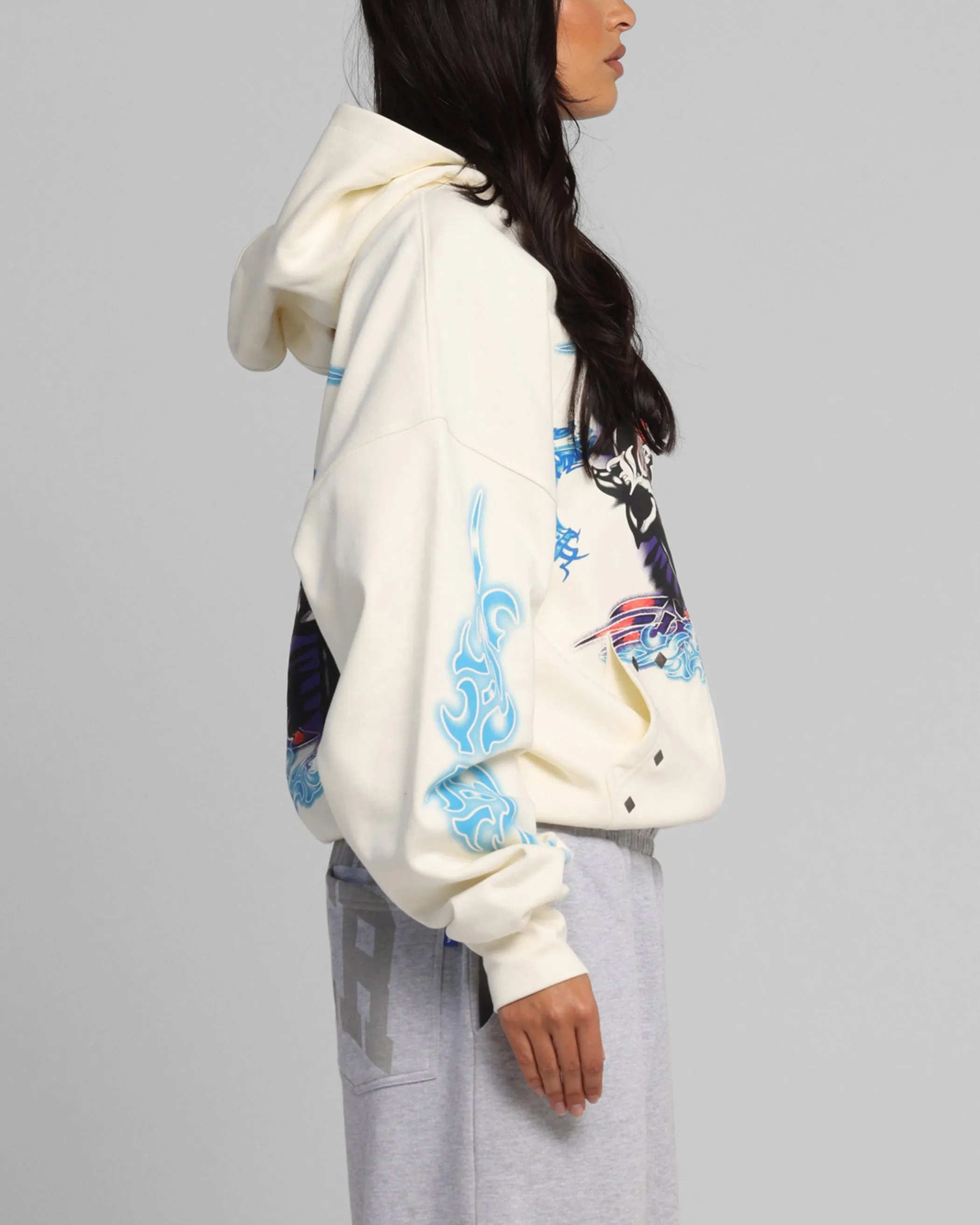 Loiter Hearts Zip Hoodie Off White Holiday Outfit summer clothing