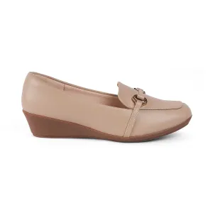 Timeless Leather Shoes Guard Walk Tresmode Trevy Beige Women's Casual Sole Loafers