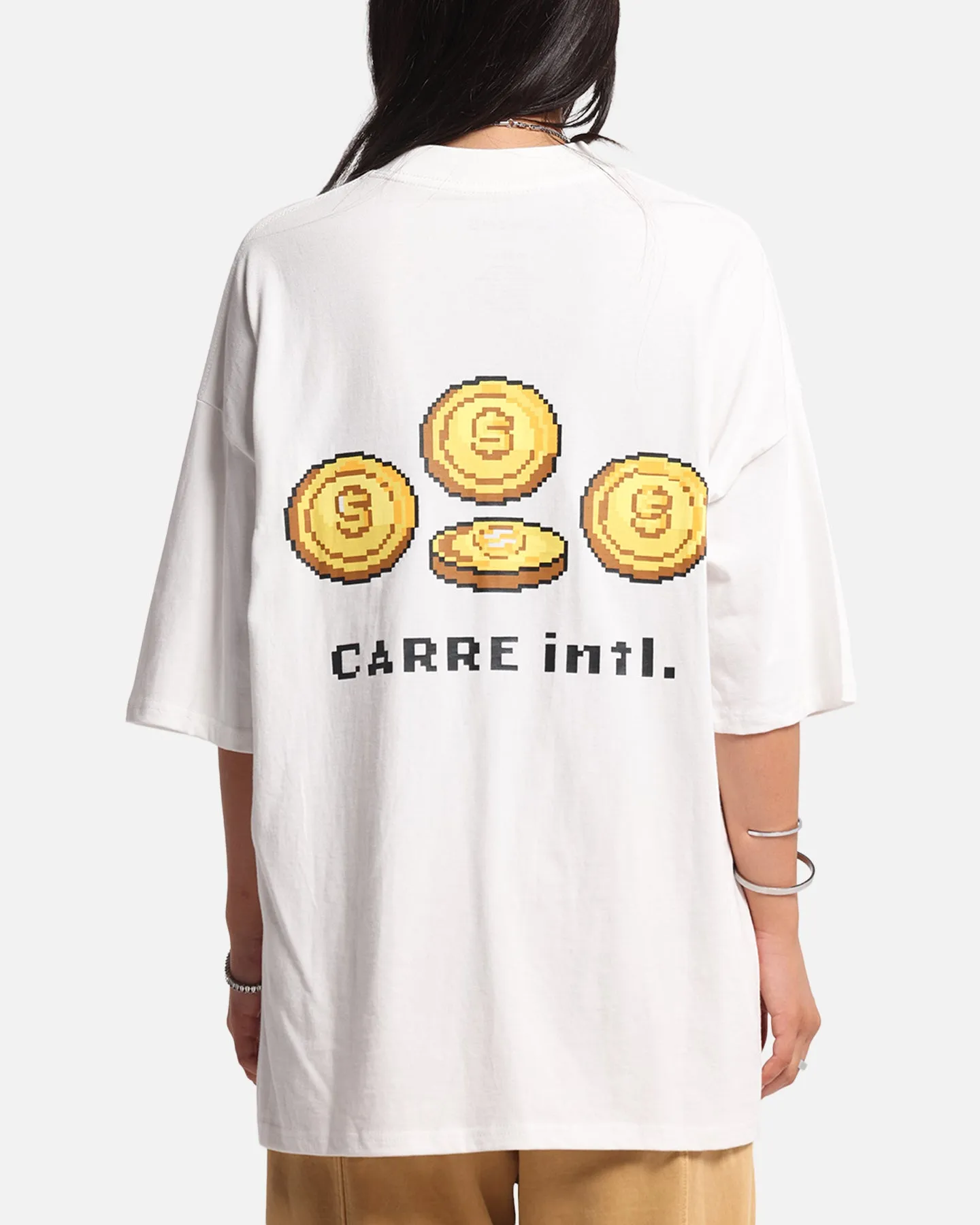 Carre Level Up Mock Neck T-Shirt Off White All-Purpose Comfort