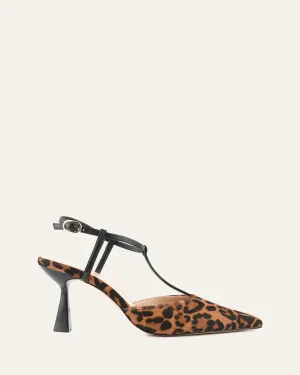 YULA MID HEELS LEOPARD HAIR ON LEATHER Pumps Shoes