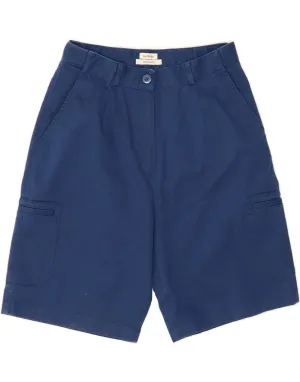 L.L.BEAN Womens High Waist Original Fit Cargo Shorts US 8 Medium W28  Blue Simple Fit