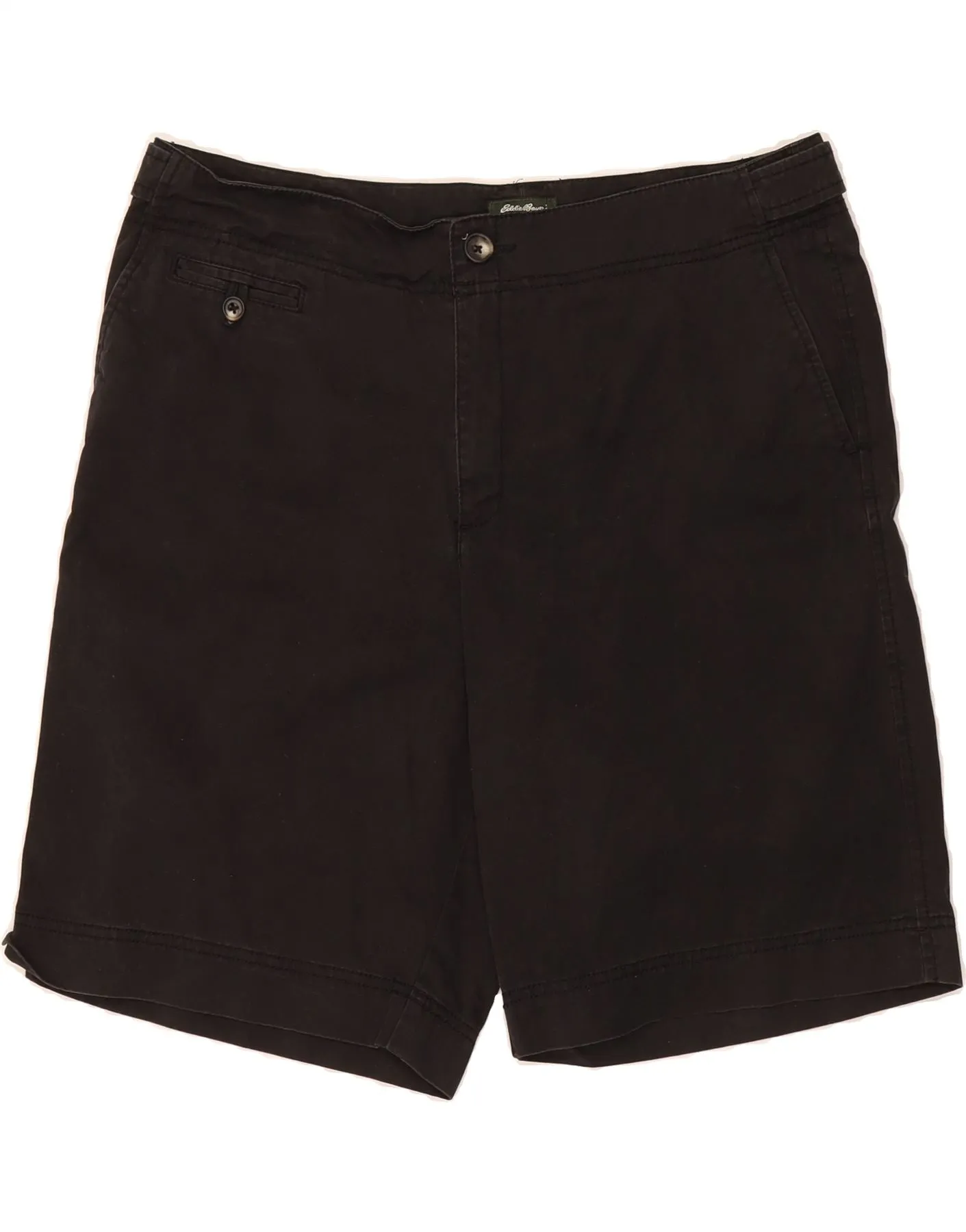 EDDIE BAUER Womens Vashon Fit High Waist Chino Shorts US 16 2XL W38  Black Anti Odor Treatment school wear