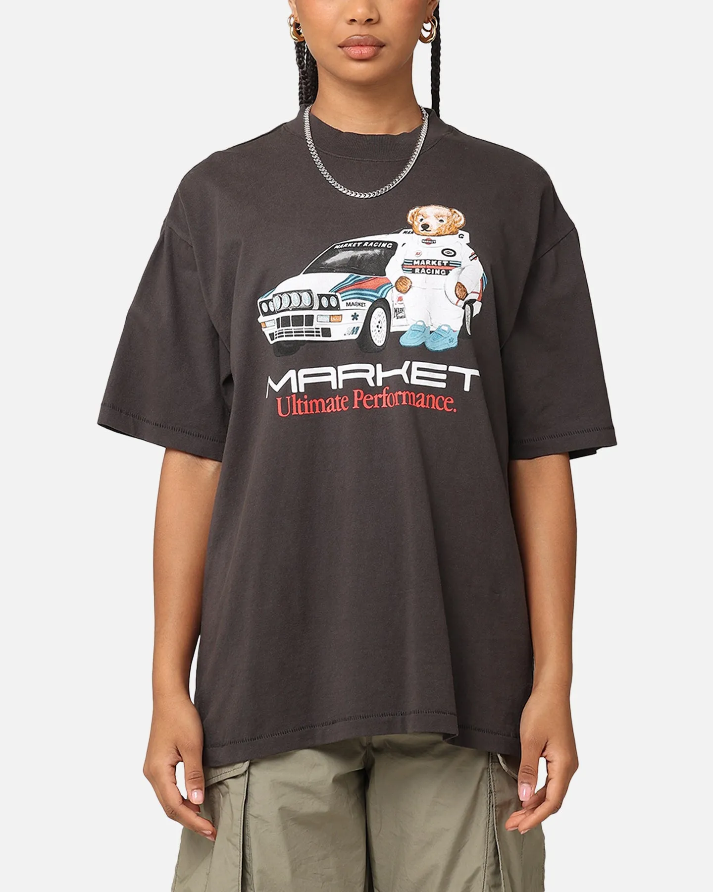 Market Ultimate Rally T-Shirt Washed Black Cozy And Warm
