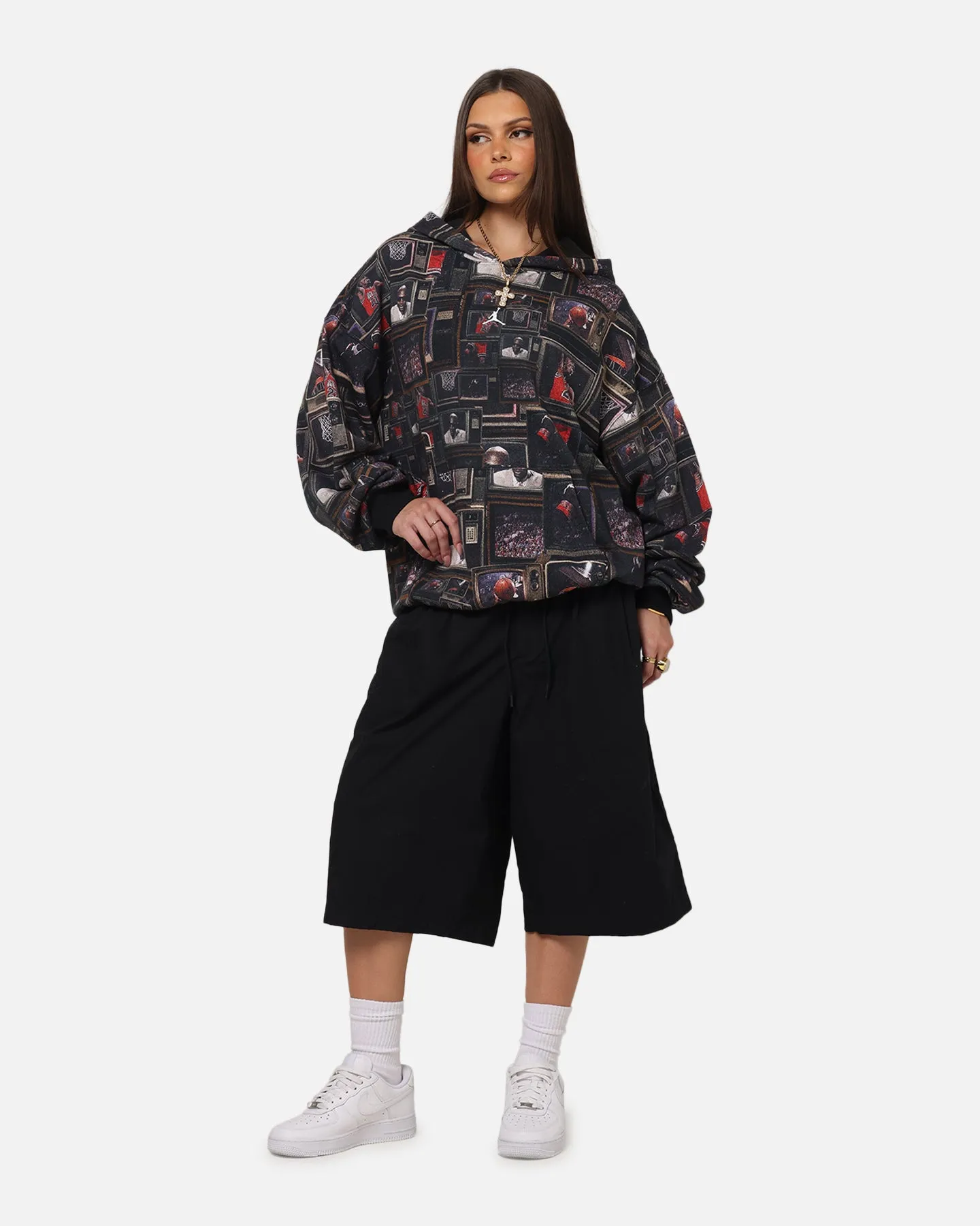 Cold Weather Gear Pika like Jordan Brooklyn Fleece Printed Hoodie Black/Sail