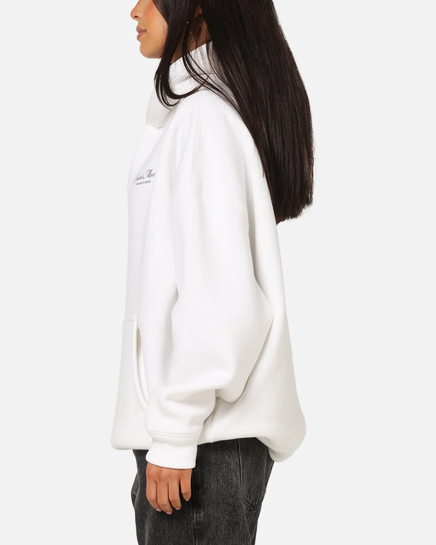 Hanukkah wear Wild boar like Saint Morta Studios Logo Boxy Hoodie White