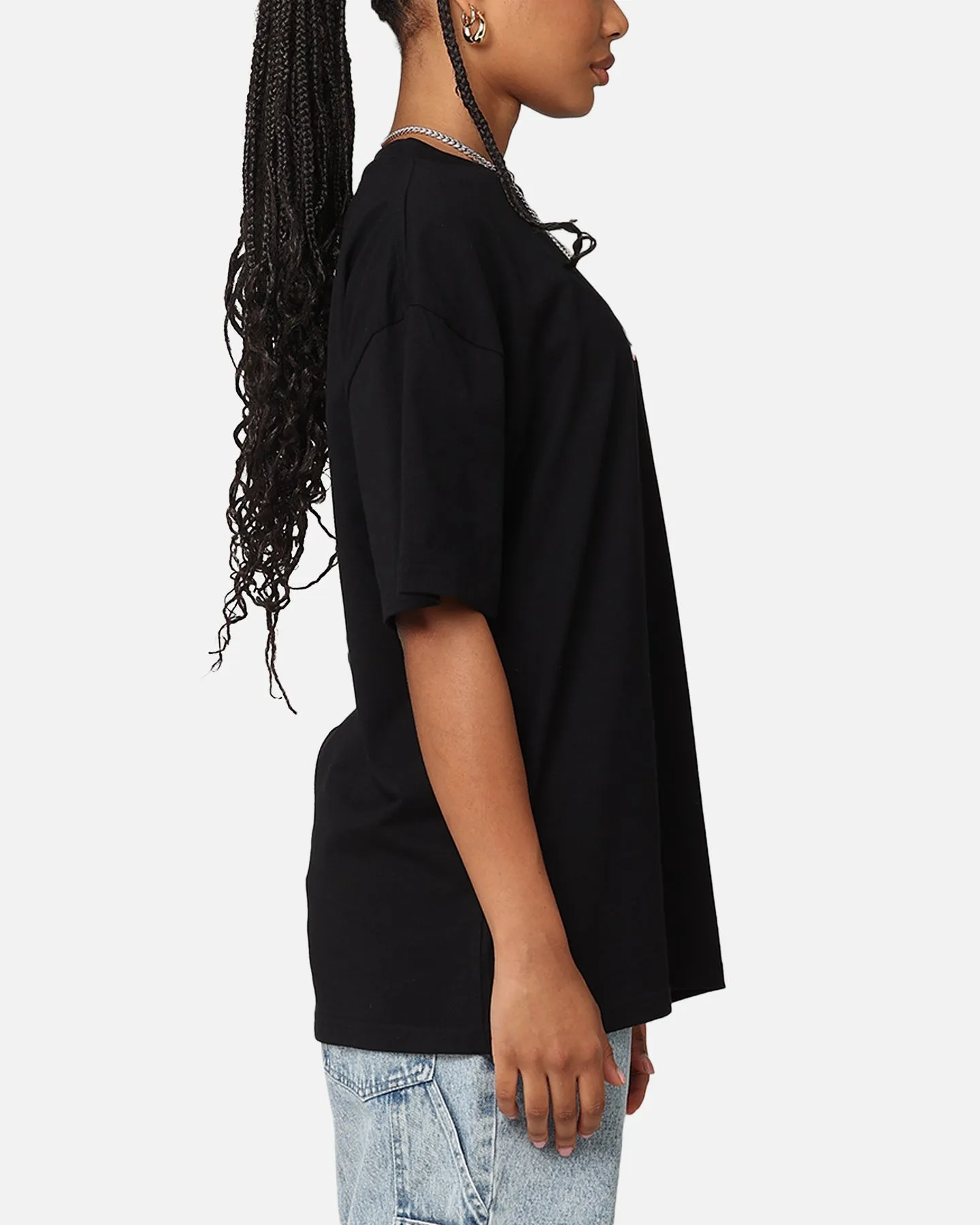 Fashionable Wear Carre Melted Drop T-Shirt Black