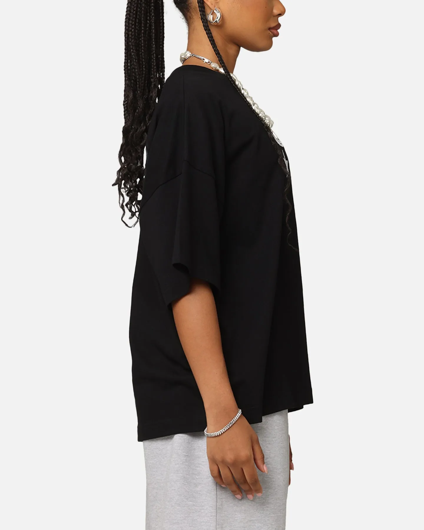 Easy and Relaxed Loiter Premium Essentials Boxy T-Shirt Black