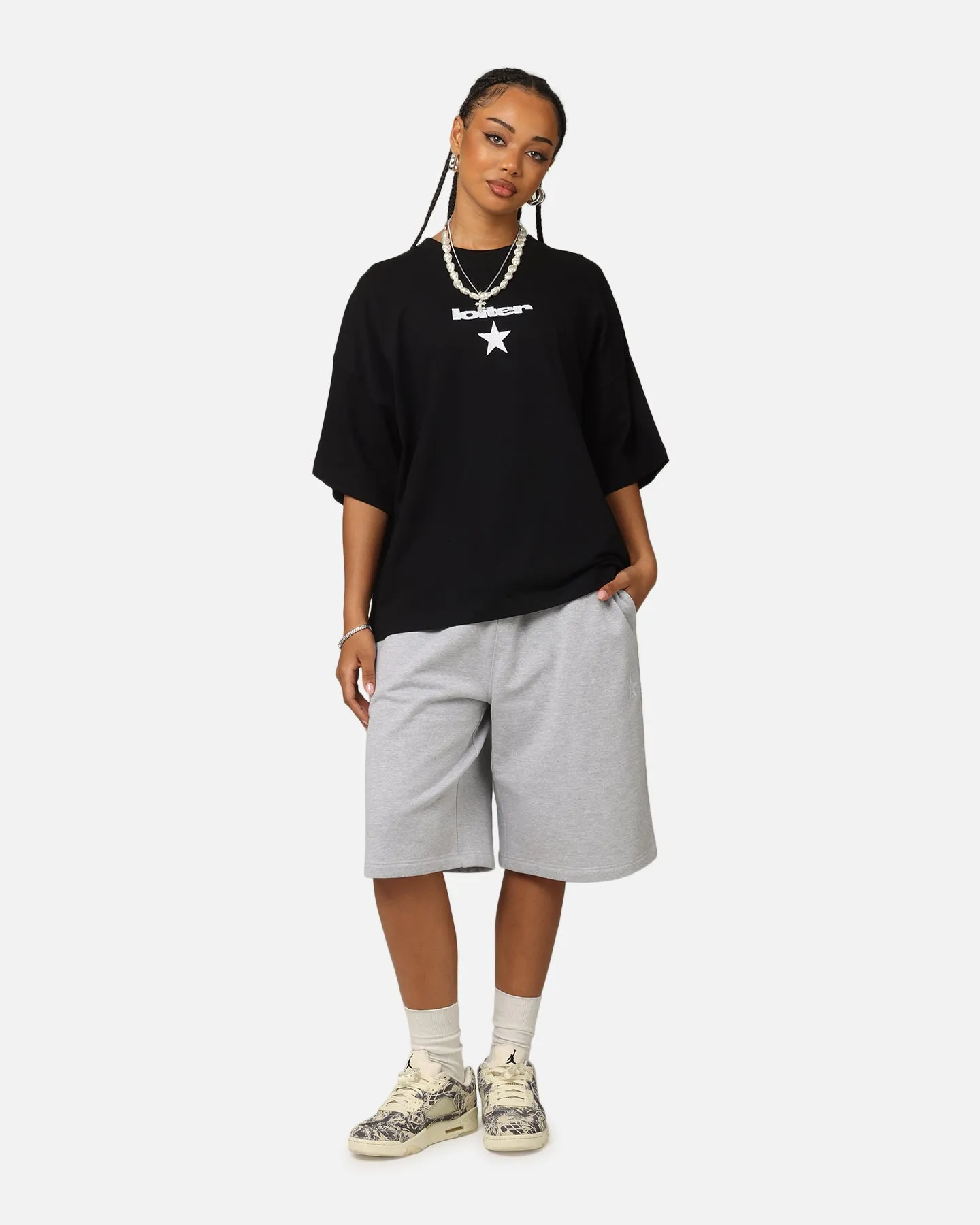 Loiter Premium Essentials Boxy T-Shirt Black timeless