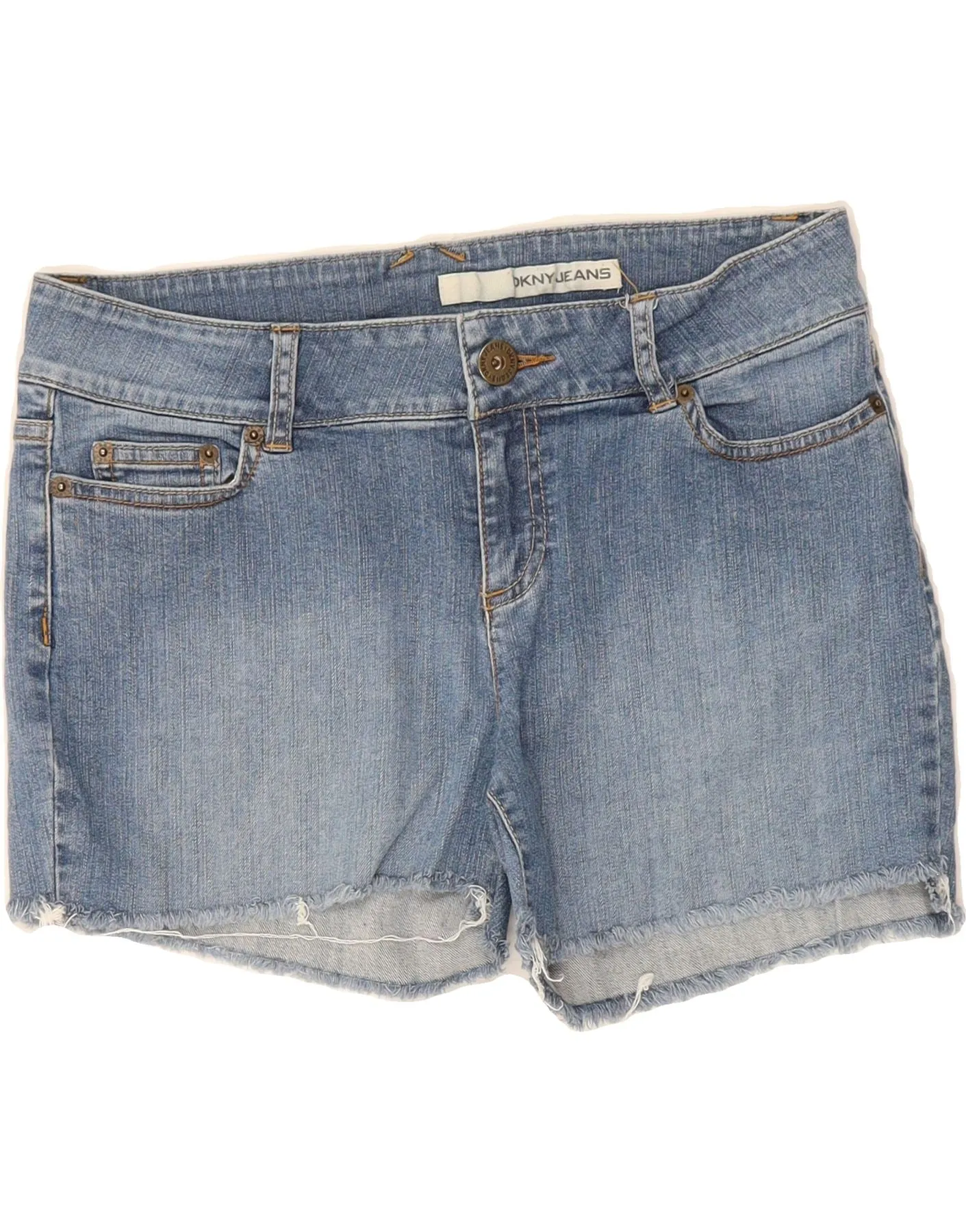 Chafe Resistant Seams Easy Fit DKNY Womens Denim Shorts US 10 Large W30  Blue Cotton