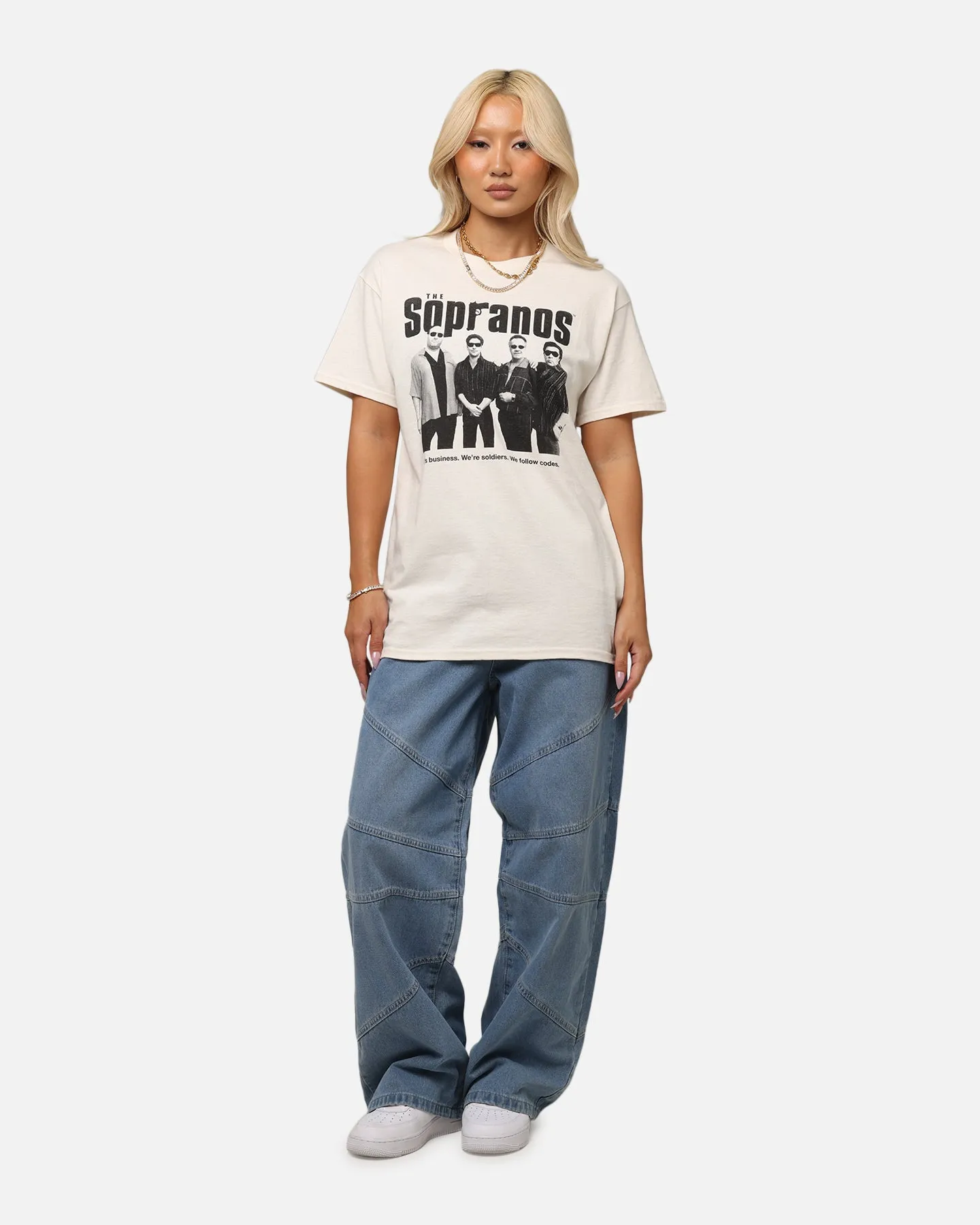 The Sopranos It's Business T-Shirt Off White simple design