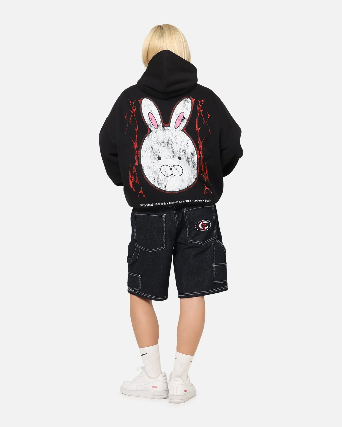 73 Studio X Tokyo Ghoul Rabbit Premium Hoodie Black Wool blend