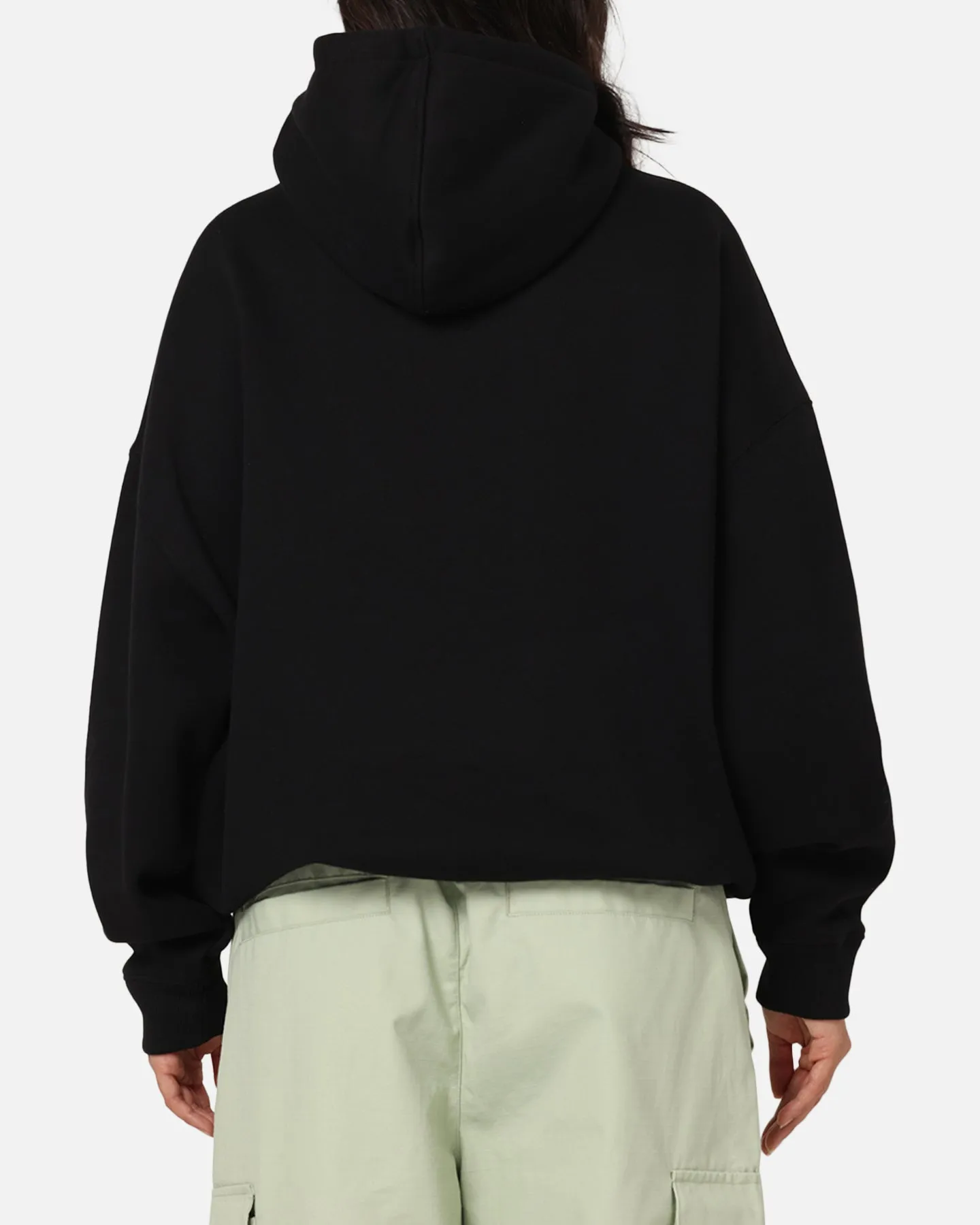 Double Layer Hood Fitness wear Carre Block Star Hoodie Black