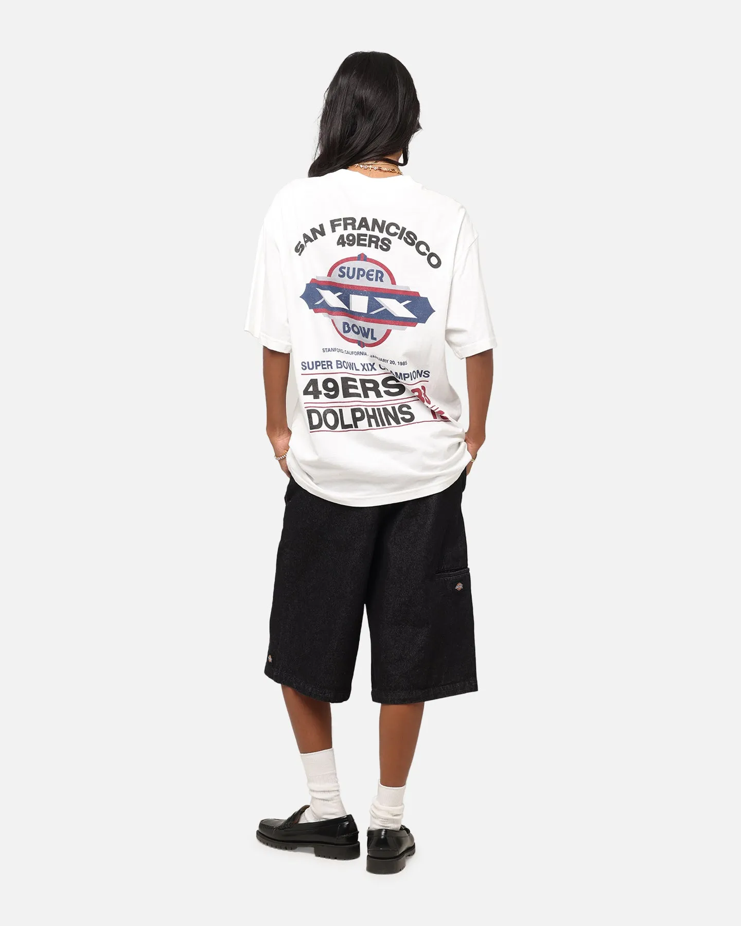 Mitchell & Ness Super Bowl XIX Match Up T-Shirt Vintage White Chilly Wear Recycled Material