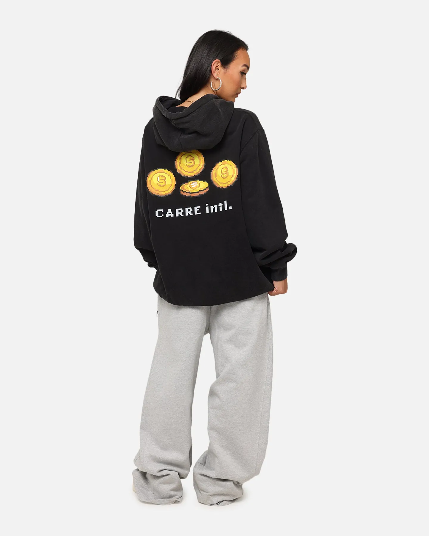 Carre Level Up Hoodie Vintage Black Rural style Streetwear