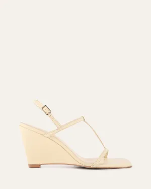 Supportive Footbed OPHELIA MID HEEL WEDGES BUTTER LEATHER