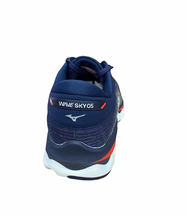 Mizuno scarpa da corsa da uomo Wave Sky 5 J1GC210208 blu-argento-rosso mid-top shoes