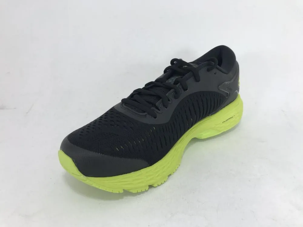 mesh upper shoes Abrasion Resistant Toe Cap Asics scarpa running uomo GEL KAYANO 25 1011A019 001 black neon lime
