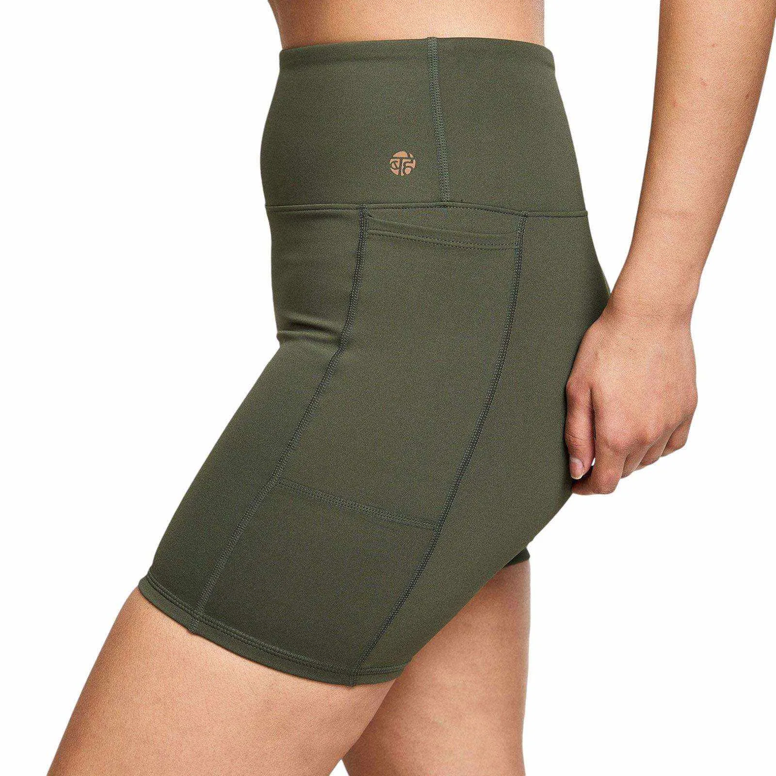 Contoured Cuff Design Bahe Dinamica High-Rise Womens Shorts 5"