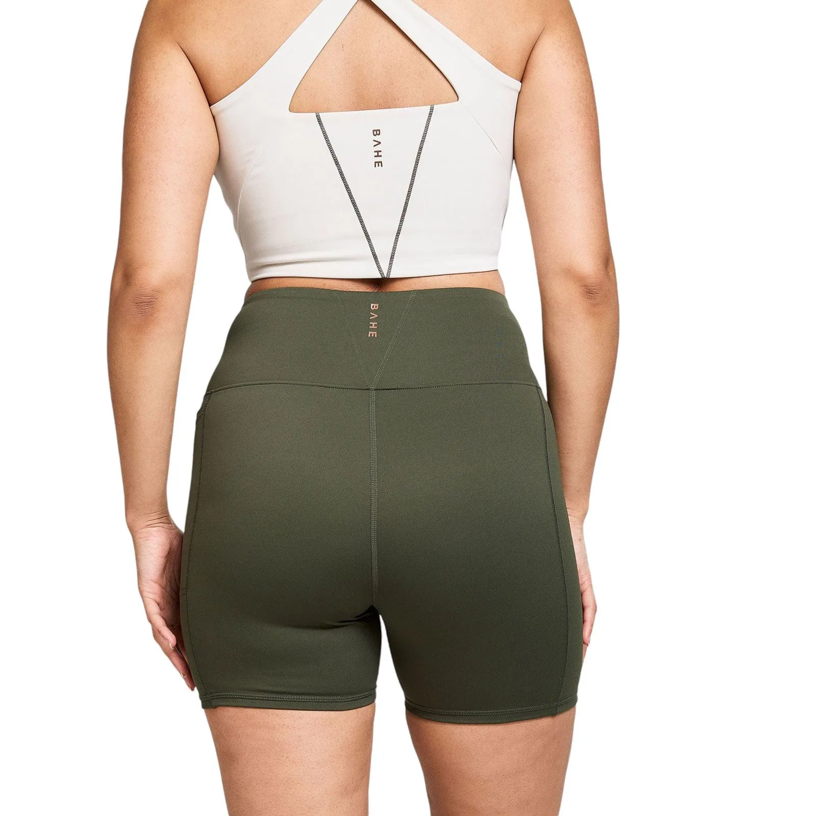 Bahe Dinamica High-Rise Womens Shorts 5" Sweat Resistant Coating Breathable Cut