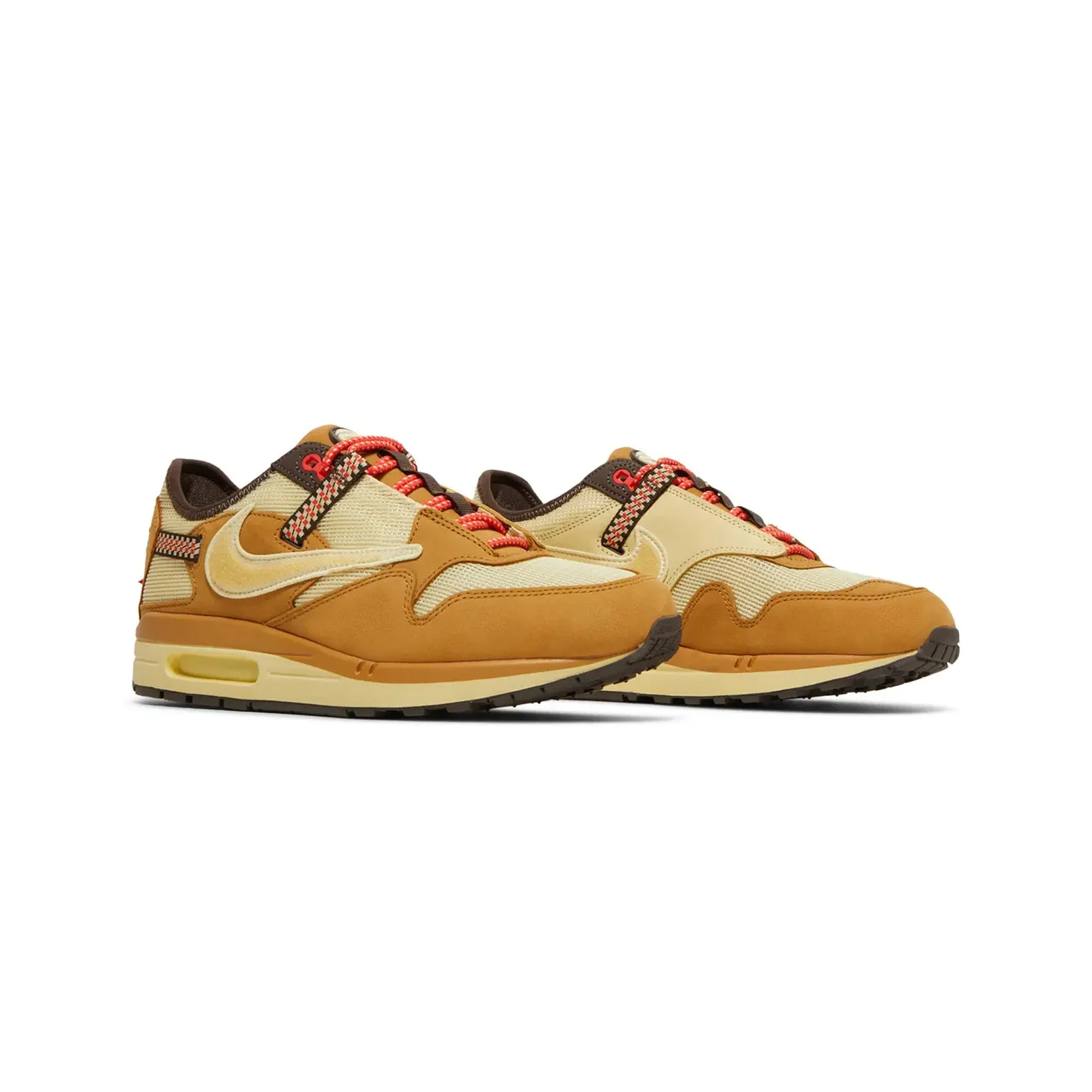 ground grip running for competition shoes Air Max 1 'Travis Scott Cactus Jack Wheat Lemon Drop' (2022)