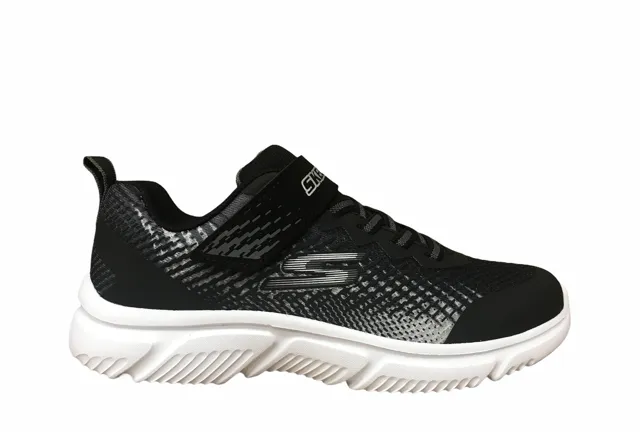 Dynamic response Skechers scarpa da corsa da bambino Go Run 650 Norvo 405035L/BKSL nero argento