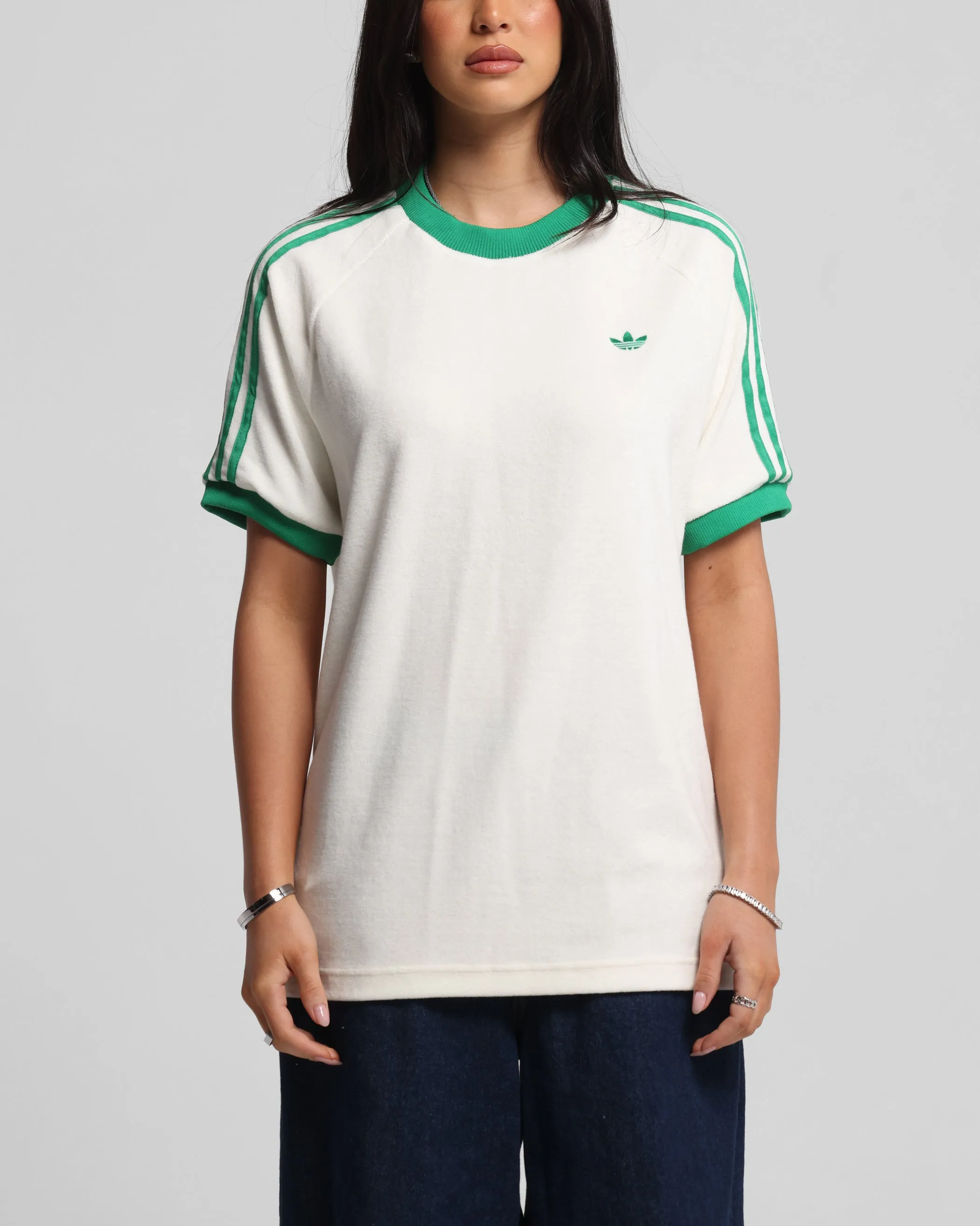 Adidas Originals 70's Cali T-Shirt Off White Stretchable Armholes Active Style