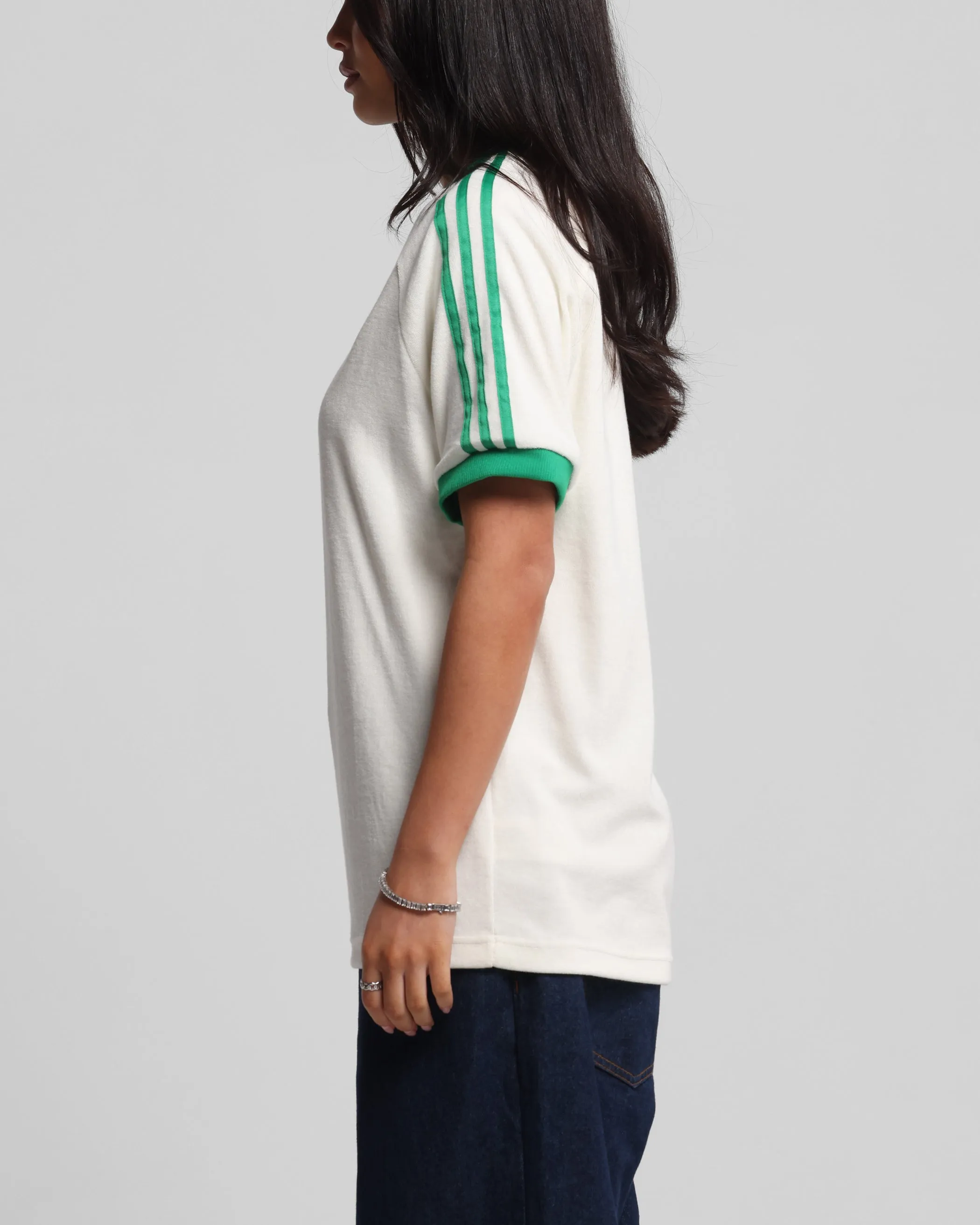 dry cleanable Adidas Originals 70's Cali T-Shirt Off White
