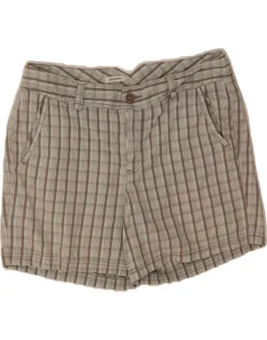 DOCKERS Womens Chino Shorts US 12 Large W34 Grey Check Cotton Weekend Style sequined details