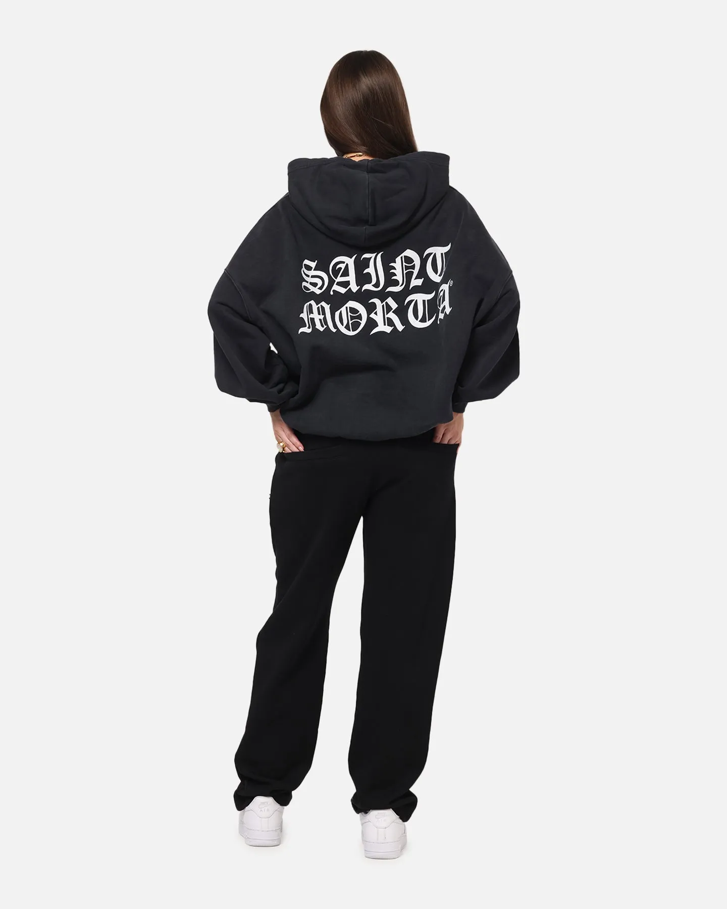 Cycling wear Saint Morta Shadow Mark Hoodie Black