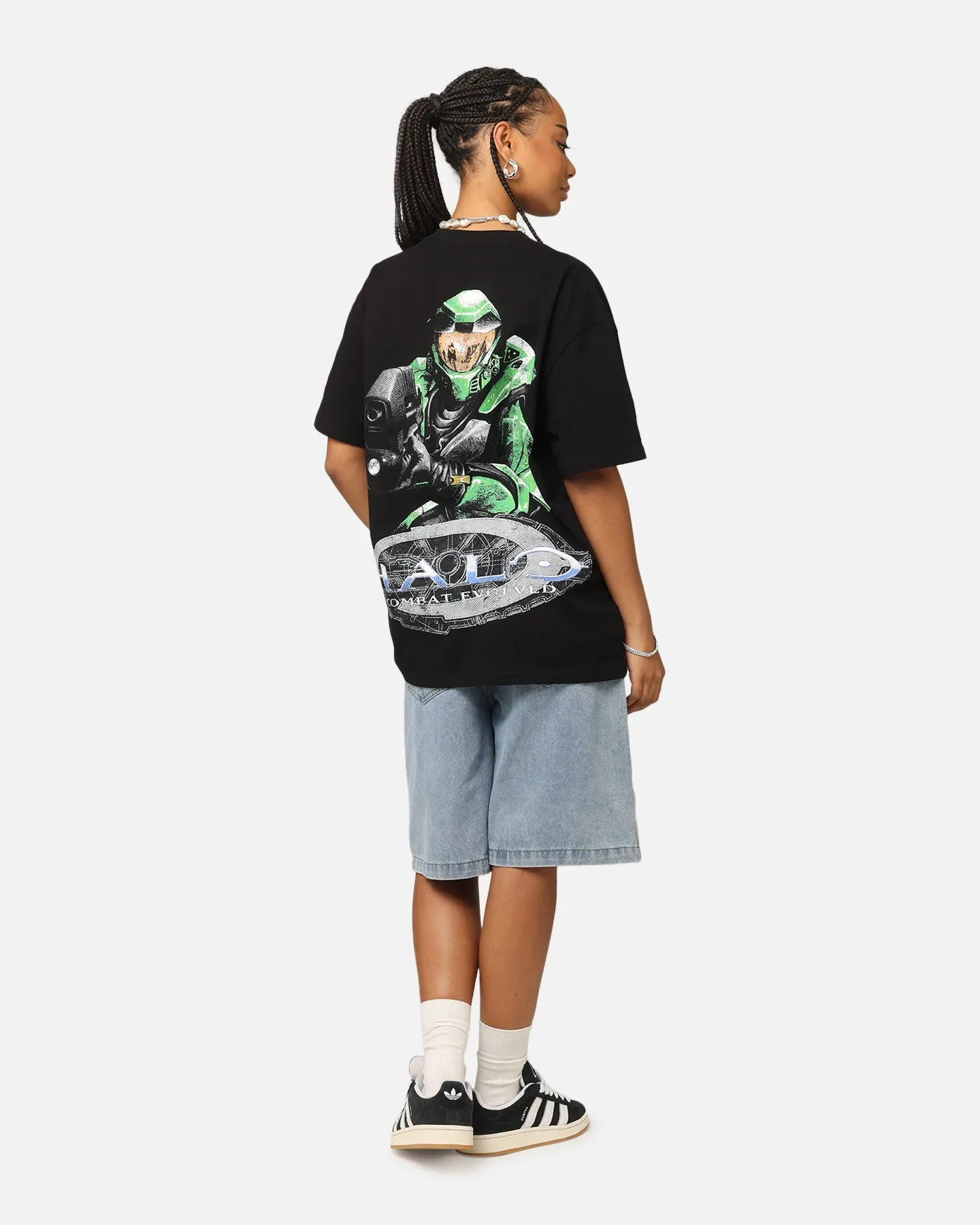 Informal charm Breathable Fit Goat Crew X Halo Halo Combat Evolved Heavyweight T-Shirt Black