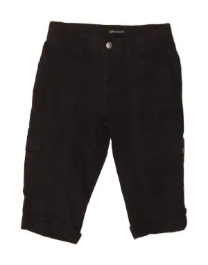 LEE Womens Relaxed Fit Bermuda Cargo Shorts US 6 Medium W33  Black Cotton ReinforcedStressPoints petite size