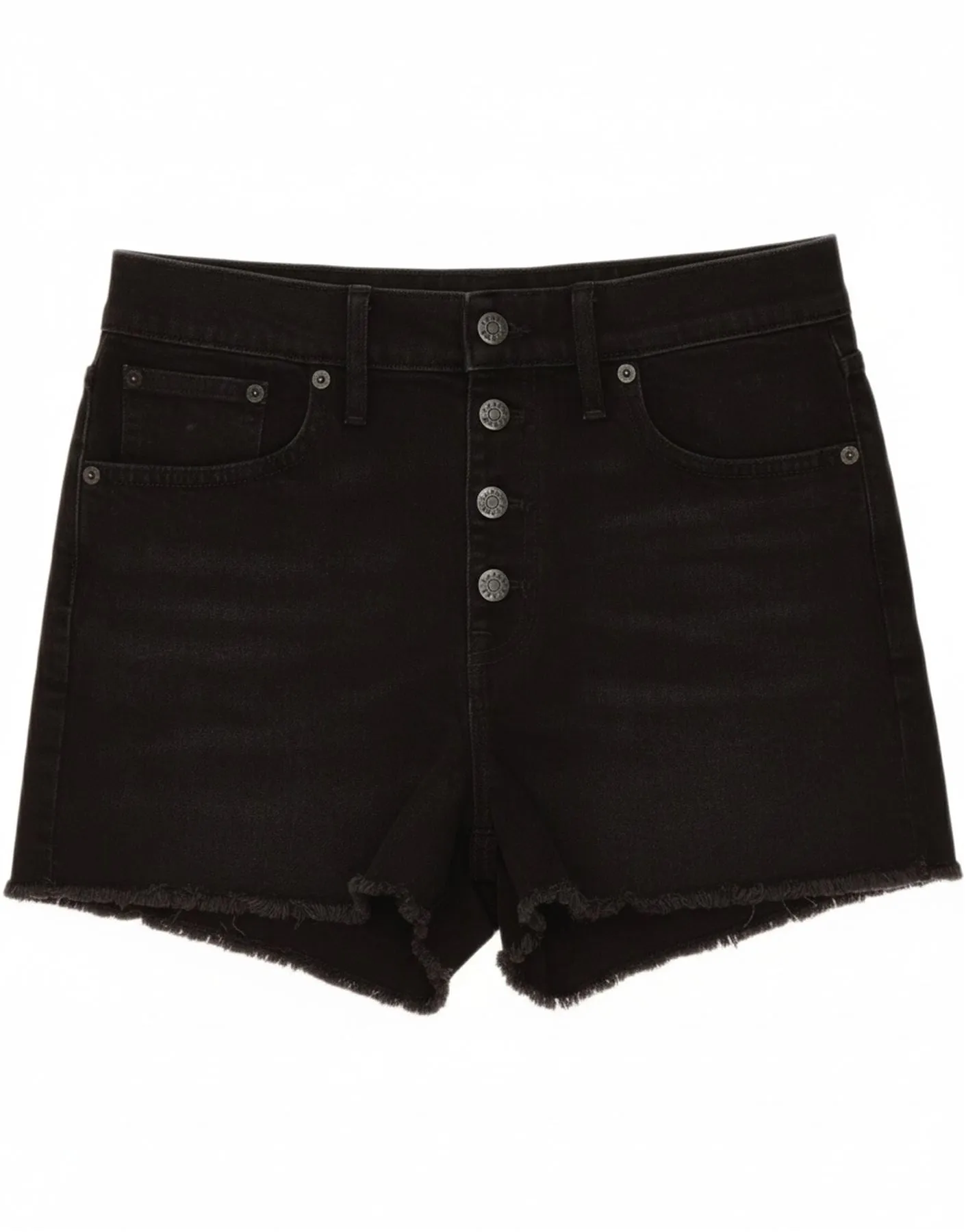 Chill Design J. CREW Womens Denim Shorts W27 Small Black Cotton