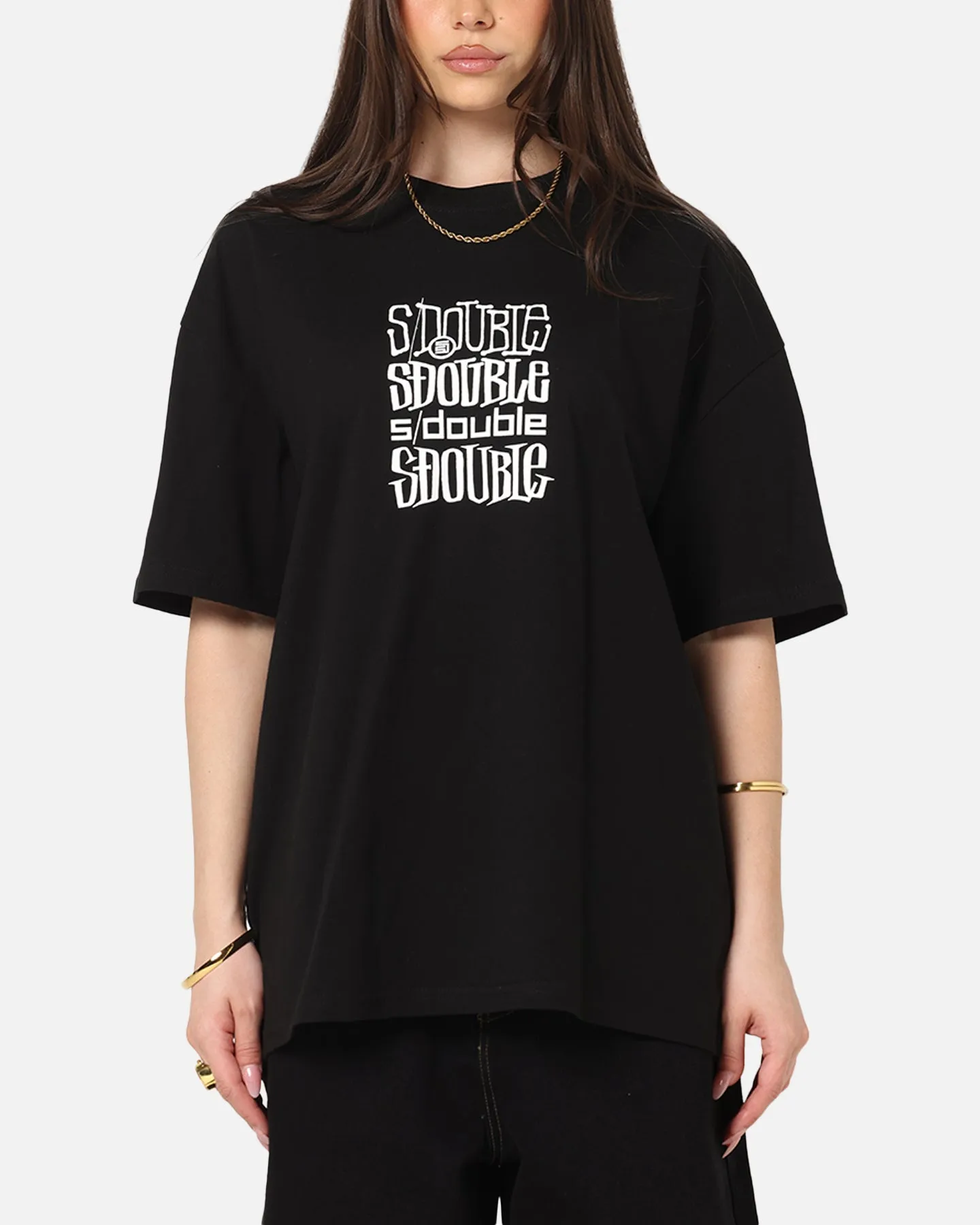 S Double Logofest T-Shirt Black Trendy Look