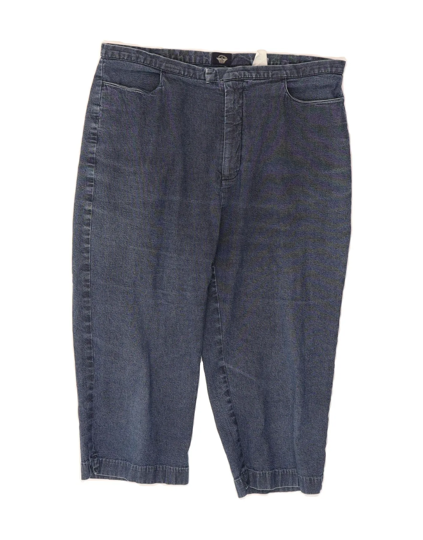 DOCKERS Womens Khakis Denim Bermuda Shorts Size 16 Large W32  Navy Blue Light Stretch